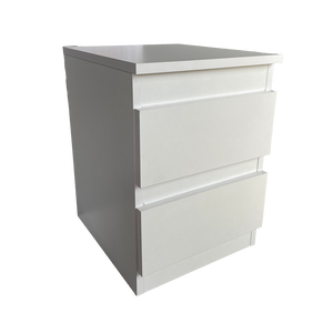 Gizli bölmeli komodin beyaz renk üst yüzey dekorasyon