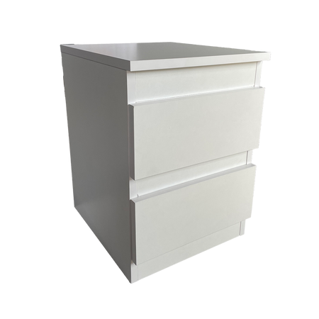 Gizli bölmeli komodin beyaz renk üst yüzey dekorasyon