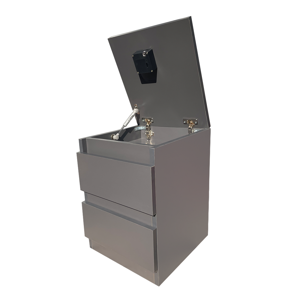 Gizli Bölmeli Komodin Antrasit Renk