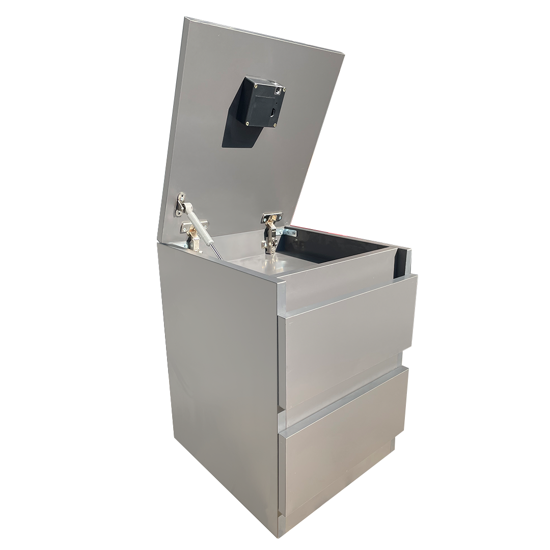 Gizli Bölmeli Komodin Antrasit Renk