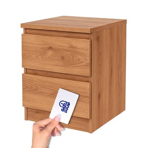 Gizli Bölmeli Komodin Safir Meşe Renk