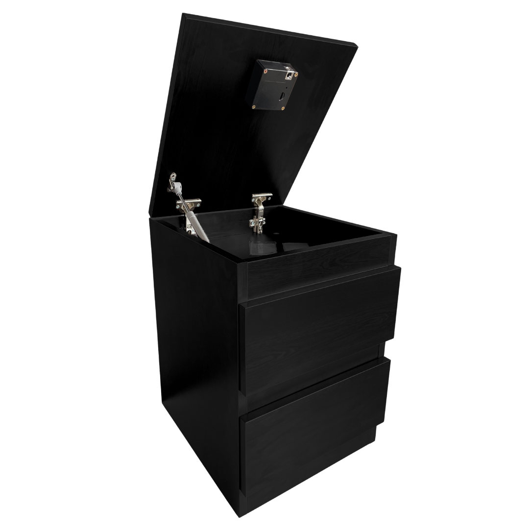 Gizli Bölmeli Komodin Siyah Renk