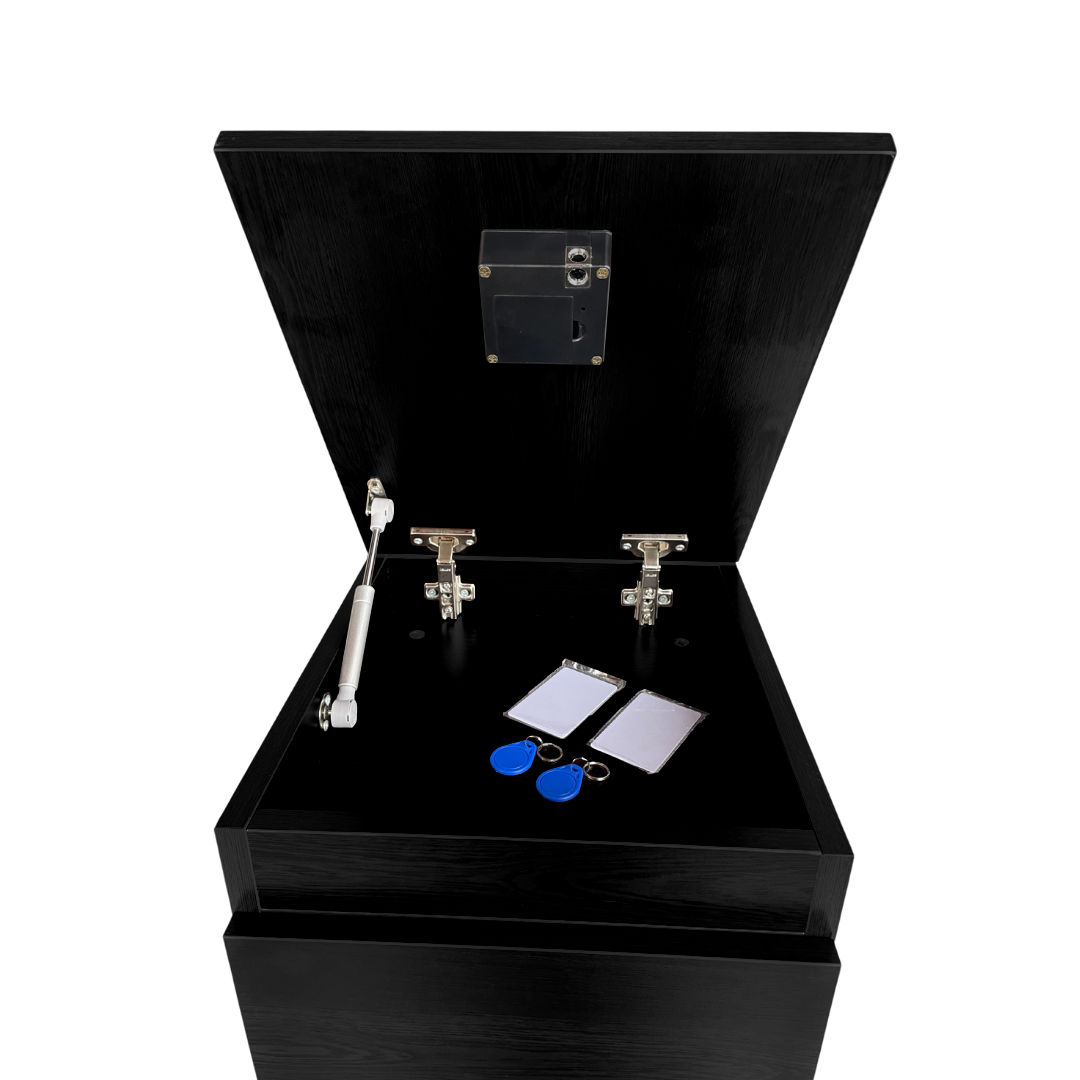 Gizli Bölmeli Komodin Siyah Renk