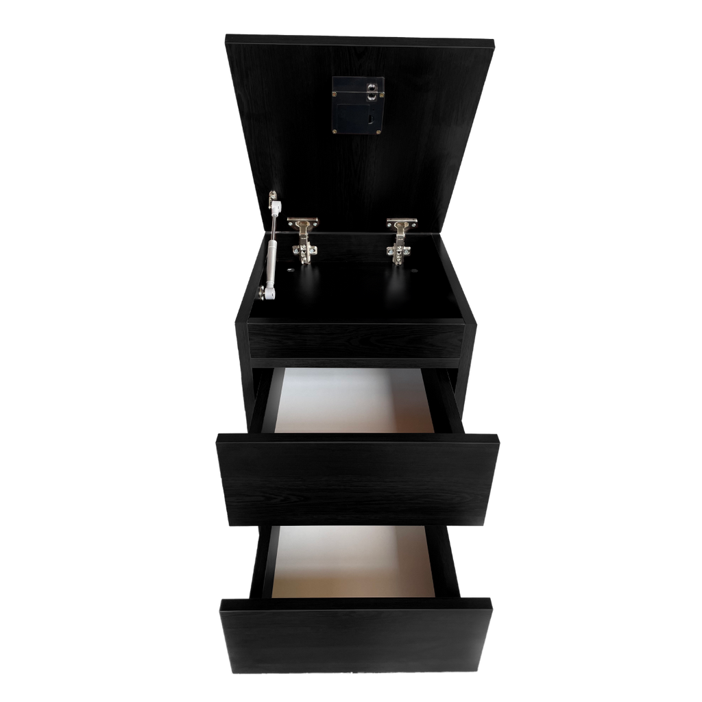 Gizli Bölmeli Komodin Siyah Renk