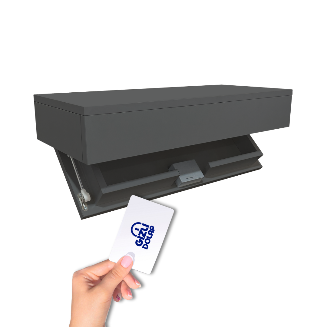 Gizli Bölmeli Raf Antrasit Renk